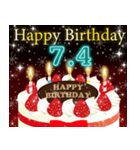 7月上旬❤️日付入り❤️誕生日おめでとう❣️（個別スタンプ：4）