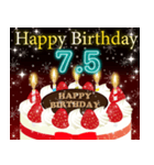 7月上旬❤️日付入り❤️誕生日おめでとう❣️（個別スタンプ：5）
