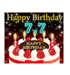 7月上旬❤️日付入り❤️誕生日おめでとう❣️（個別スタンプ：7）