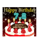 7月上旬❤️日付入り❤️誕生日おめでとう❣️（個別スタンプ：8）