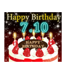 7月上旬❤️日付入り❤️誕生日おめでとう❣️（個別スタンプ：10）