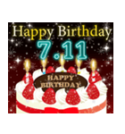 7月上旬❤️日付入り❤️誕生日おめでとう❣️（個別スタンプ：11）