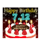 7月上旬❤️日付入り❤️誕生日おめでとう❣️（個別スタンプ：12）