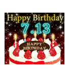 7月上旬❤️日付入り❤️誕生日おめでとう❣️（個別スタンプ：13）