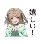 ゆるパーカーちゃんの編み物タイム（個別スタンプ：14）