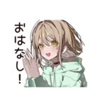 ゆるパーカーちゃんの編み物タイム（個別スタンプ：26）