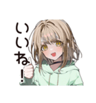 ゆるパーカーちゃんの編み物タイム（個別スタンプ：28）