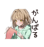 ゆるパーカーちゃんの編み物タイム（個別スタンプ：29）