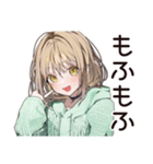 ゆるパーカーちゃんの編み物タイム（個別スタンプ：30）