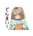 ゆるパーカーちゃんの編み物タイム（個別スタンプ：36）