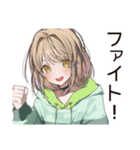ゆるパーカーちゃんの編み物タイム（個別スタンプ：37）