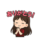 サッカーサポーターの女の子スタンプ（個別スタンプ：13）
