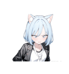 ねこ耳ロックガール（個別スタンプ：5）
