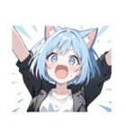 ねこ耳ロックガール（個別スタンプ：8）
