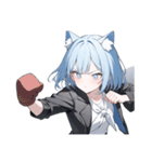 ねこ耳ロックガール（個別スタンプ：10）