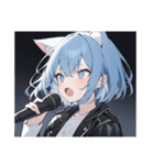 ねこ耳ロックガール（個別スタンプ：12）