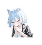 ねこ耳ロックガール（個別スタンプ：13）