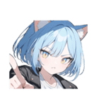 ねこ耳ロックガール（個別スタンプ：15）