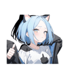ねこ耳ロックガール（個別スタンプ：16）