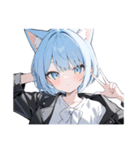ねこ耳ロックガール（個別スタンプ：18）