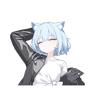 ねこ耳ロックガール（個別スタンプ：35）