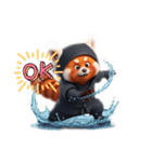 ずーっと使える忍者レッサーパンダ3D（個別スタンプ：10）