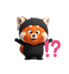 ずーっと使える忍者レッサーパンダ3D（個別スタンプ：24）