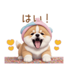 かわいい犬たち カラフル 思いやり 敬語（個別スタンプ：10）