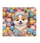 かわいい犬たち カラフル 思いやり 敬語（個別スタンプ：25）