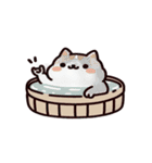 お風呂猫 言わないもん,（個別スタンプ：14）