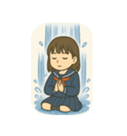 滝に打たれて伝えたい（個別スタンプ：13）