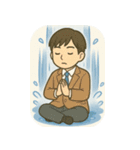 滝に打たれて伝えたい（個別スタンプ：15）