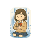滝に打たれて伝えたい（個別スタンプ：16）