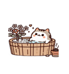 お風呂猫 疑ってる,（個別スタンプ：20）