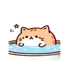 お風呂猫 疑ってる,（個別スタンプ：28）