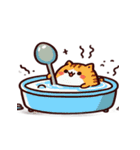 お風呂猫 ごはんだよ,（個別スタンプ：16）