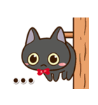【飛び出す】かわいい黒ネコ2（個別スタンプ：4）