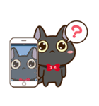 【飛び出す】かわいい黒ネコ2（個別スタンプ：5）