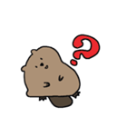 動く！たぷたぷビーバー（個別スタンプ：3）