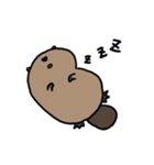 動く！たぷたぷビーバー（個別スタンプ：6）