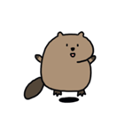 動く！たぷたぷビーバー（個別スタンプ：7）