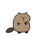 動く！たぷたぷビーバー（個別スタンプ：18）