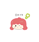 かわいい女の子の使いやすいスタンプ（個別スタンプ：2）