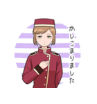 ホテル従業員の女の子（個別スタンプ：10）