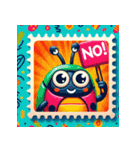 アニマル「NO」スタンプ（個別スタンプ：9）