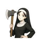 まさかりシスター 修道院は戦場（個別スタンプ：7）
