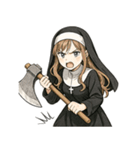 まさかりシスター 修道院は戦場（個別スタンプ：18）