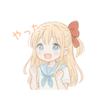 ゆるかわ系制服女子(ときどき病み系)（個別スタンプ：5）