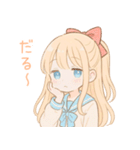 ゆるかわ系制服女子(ときどき病み系)（個別スタンプ：25）