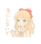 ゆるかわ系制服女子(ときどき病み系)（個別スタンプ：27）